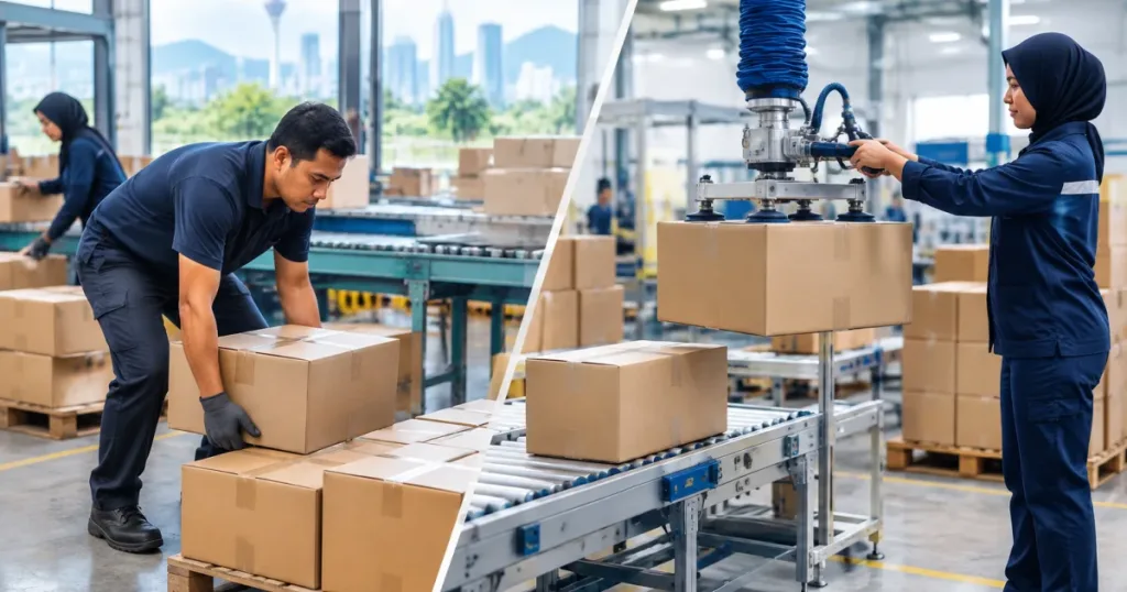 Material Handling Trends in Malaysia (2026): From Manual Lifting to Vacuum and Pneumatic Assist